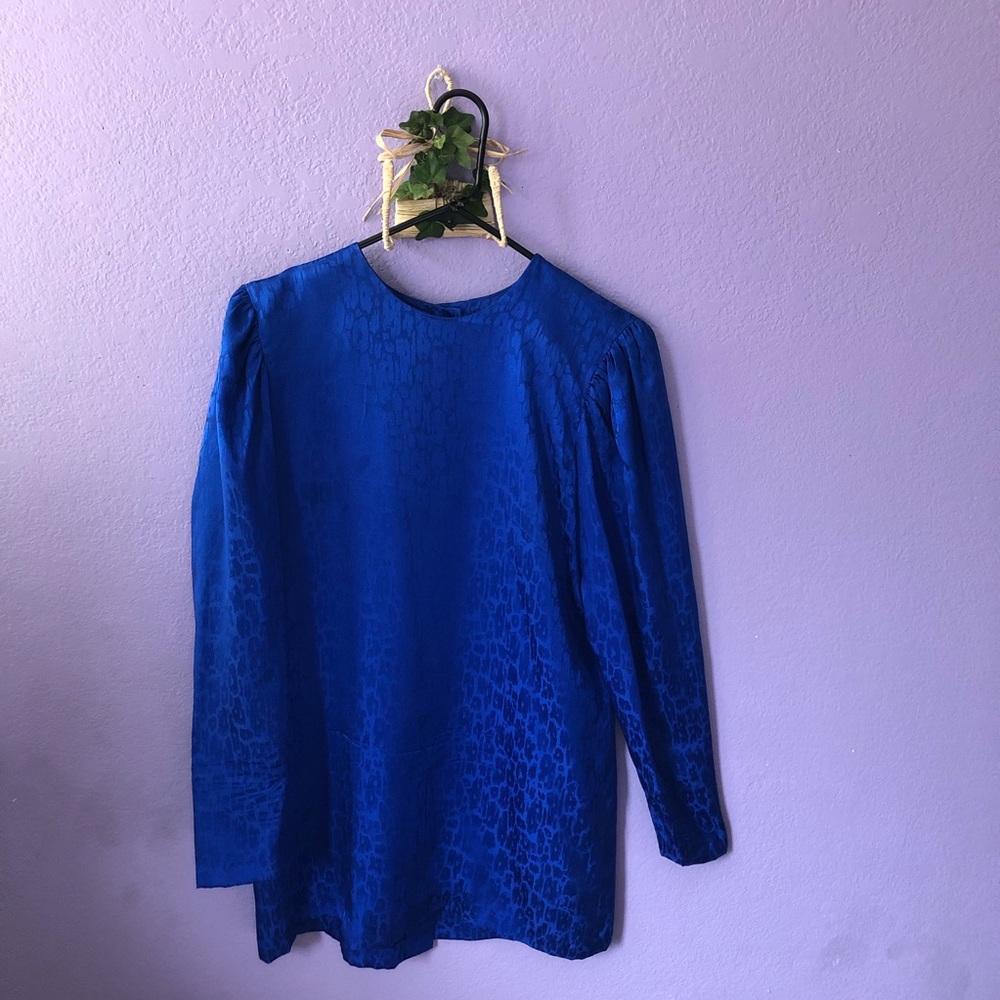 Vintage R&K Silks Royal Blue Tunic - Size 10